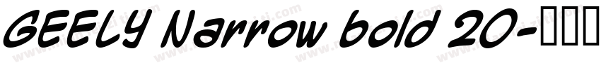 GEELY Narrow bold 20字体转换